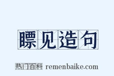瞟见造句是什么意思的图片